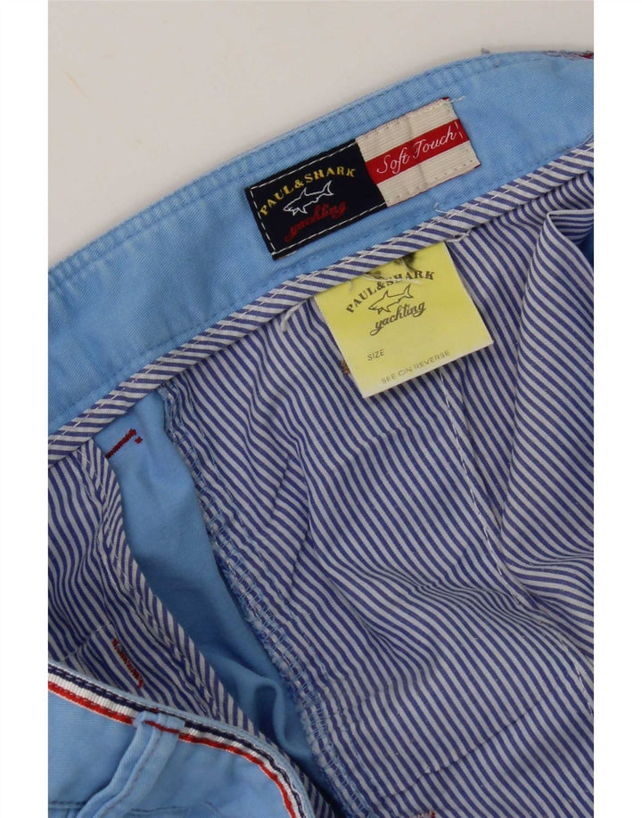 Paul & Shark Mens Chino Shorts W36 Grande Algodão Azul