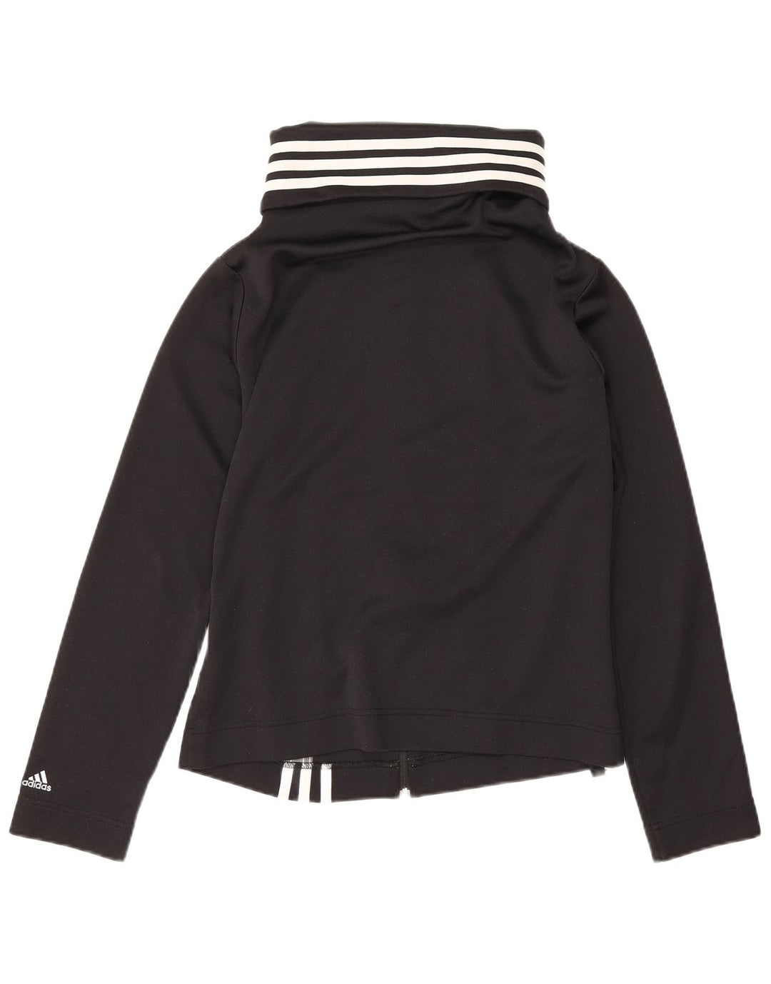 Adidas Womens Tracksuit Top Jacket UK 14 Médio Preto Poliéster