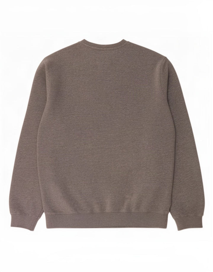 Champion moletom gráfico masculino jumper médio cinza algodão manchado