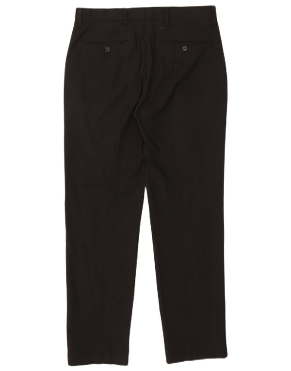 Calça chino feminina Marks & Spencer sob medida W32 L30 preta