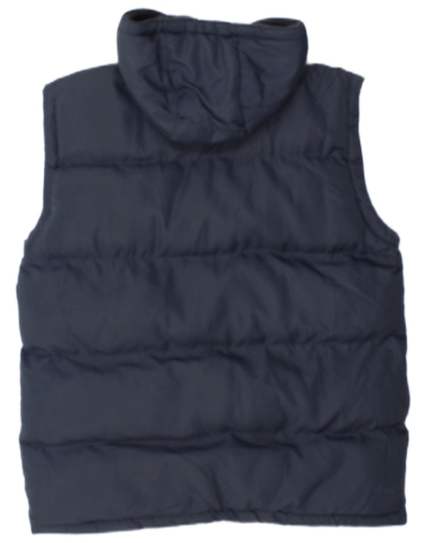 Colete acolchoado com capuz masculino Pierre Cardin UK 36 pequeno azul marinho