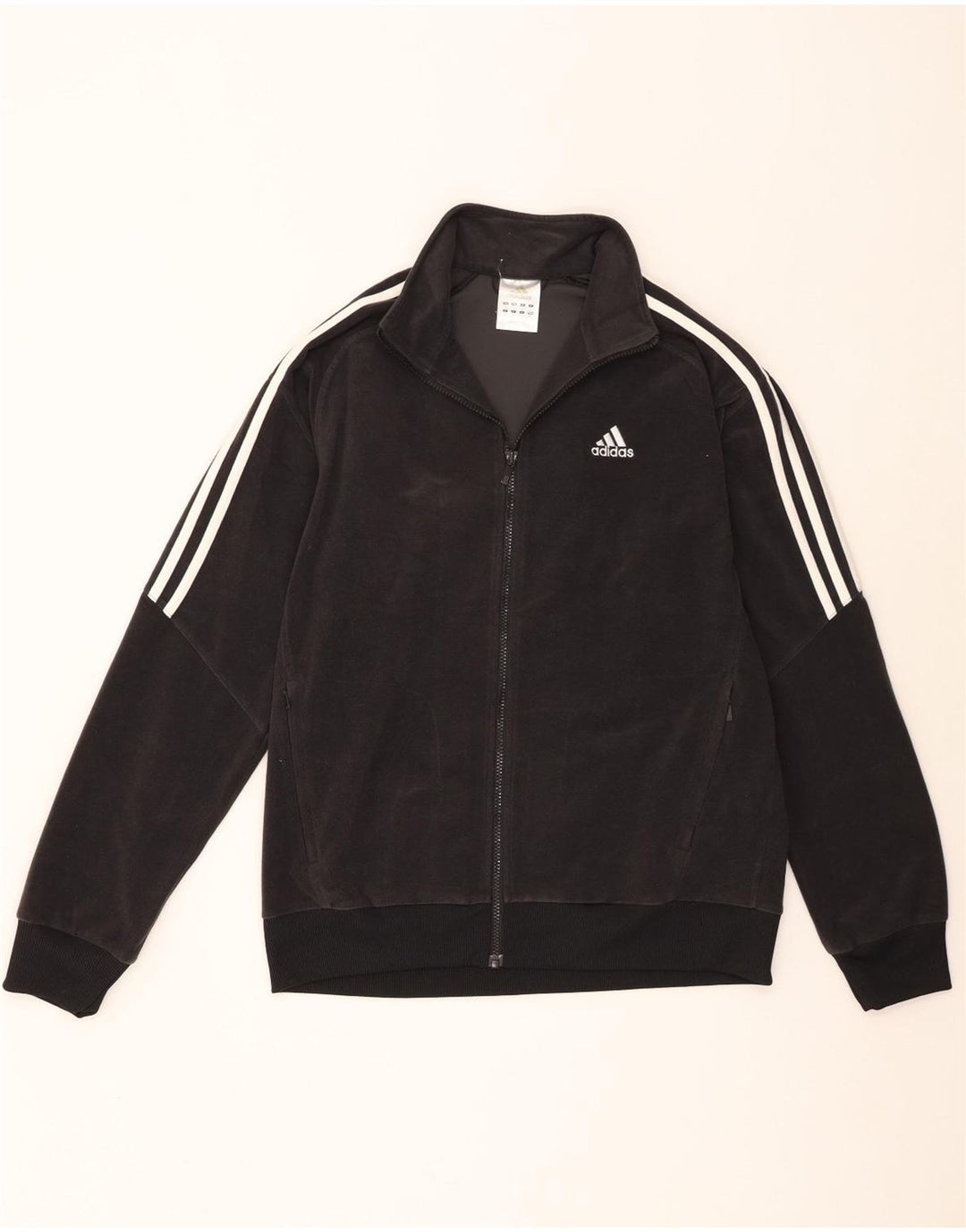 Adidas Mens Fleece Jacket UK 38 Médio Preto Poliéster