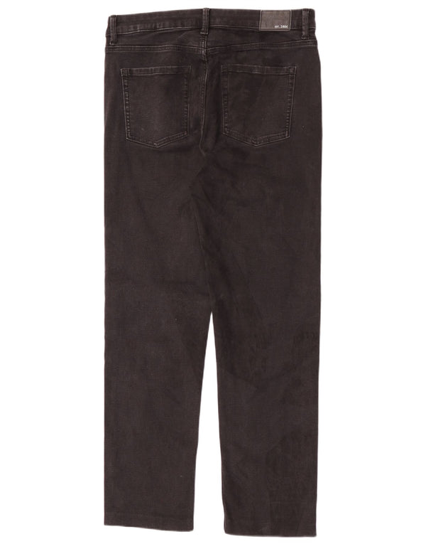 Calça jeans feminina Marks & Spencer The Sienna Straight UK 14 grande W32 L27 preta