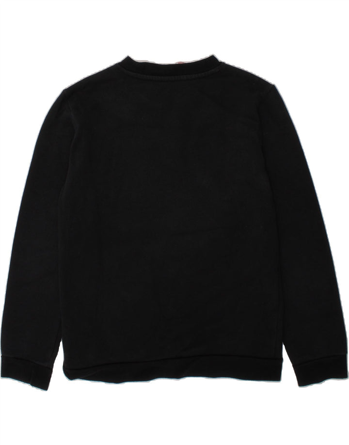 ADIDAS Boys Sweatshirt Jumper 9-10 Years Black Cotton Vintage Adidas and Second-Hand Adidas from Messina Hembry 