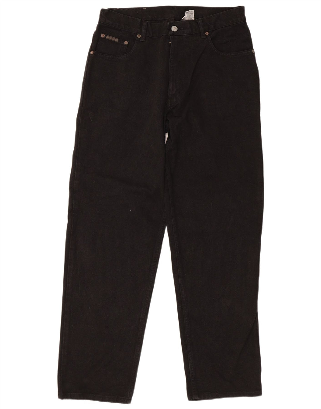 Calvin Klein Masculino Regular Straight Jeans W32 L30 Algodão Preto
