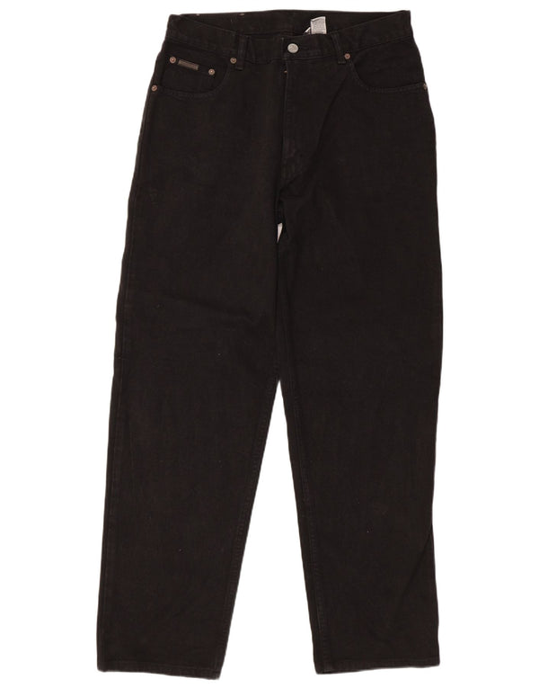 Calvin Klein Masculino Regular Straight Jeans W32 L30 Algodão Preto