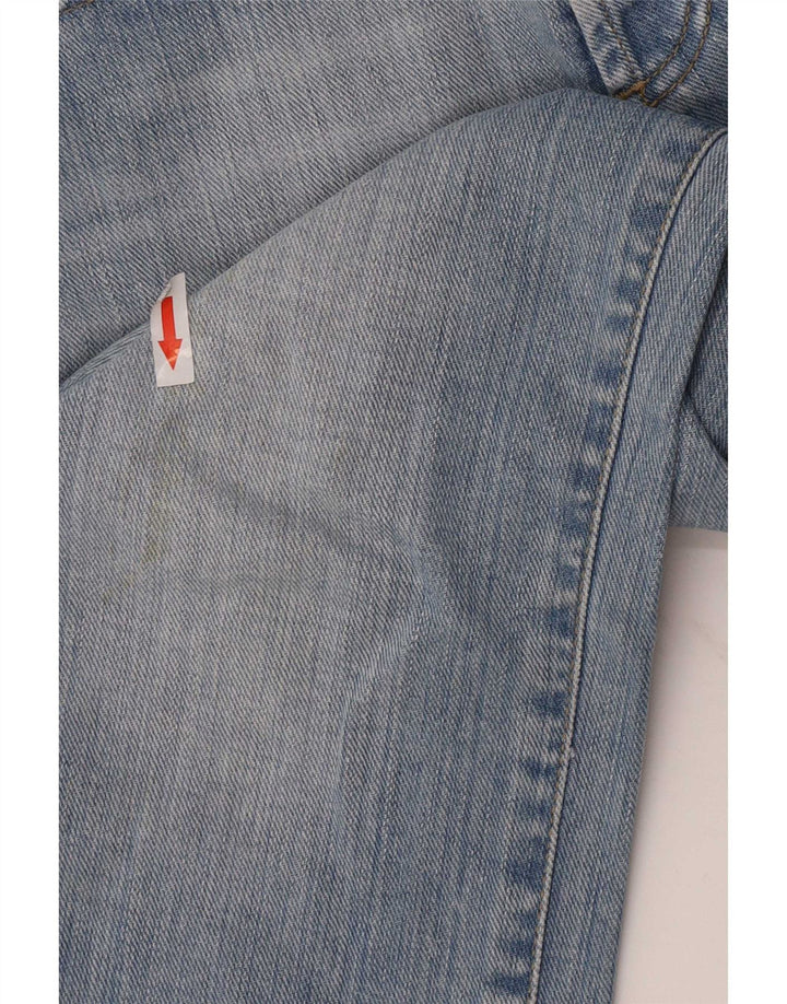 Calça jeans reta feminina Gas W27 L32 algodão azul