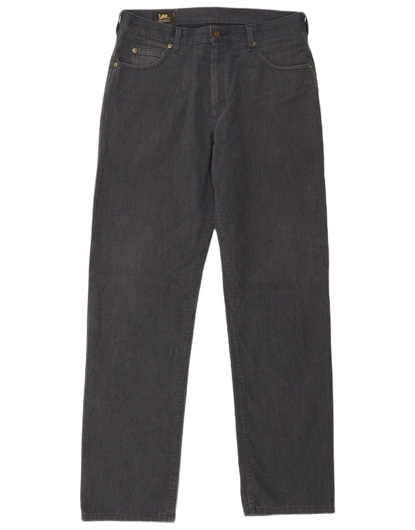 Lee Mens Portland Calça Casual Reta W34 L34 Azul Marinho Algodão