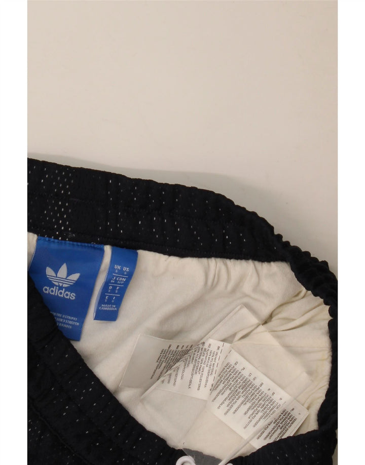 Shorts esportivos masculinos Adidas pequenos poliéster azul marinho