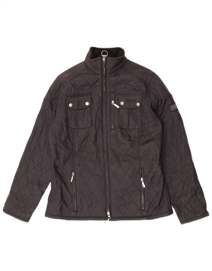 Jaqueta acolchoada feminina Barbour UK 12 poliamida preta média