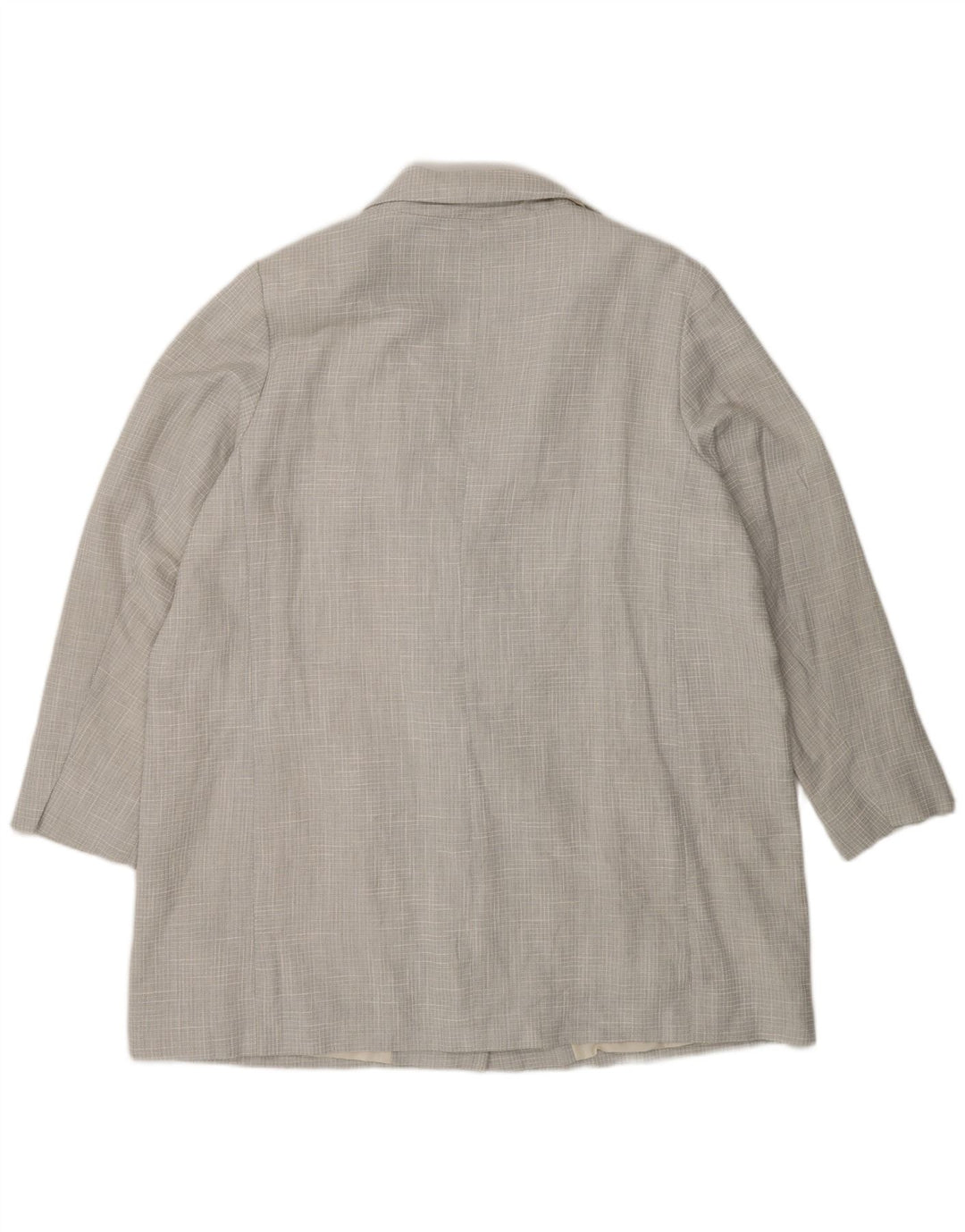 Casaco feminino Marks & Spencer com peito duplo UK 20 2XL poliéster xadrez azul