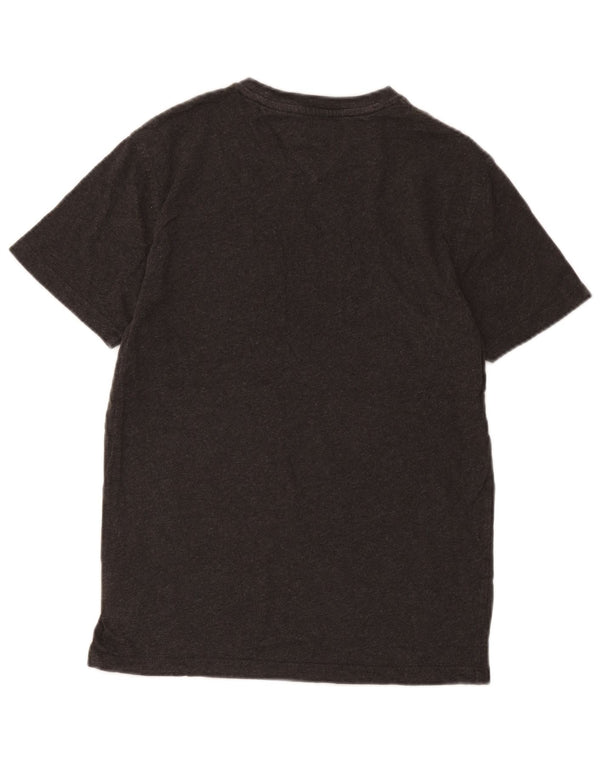 Camiseta masculina Tommy Hilfiger top pequeno algodão cinza