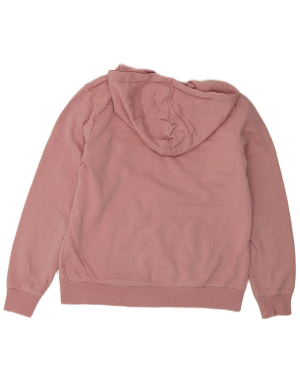 Suéter feminino com capuz e zíper regular da Crew Clothing UK 12 rosa médio