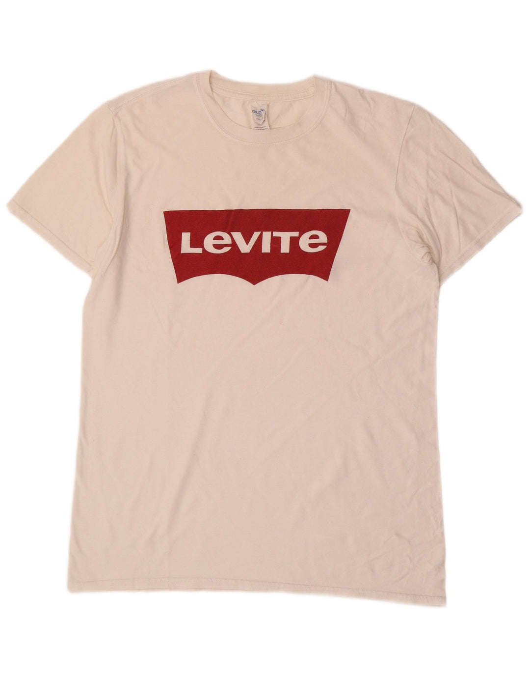 Camiseta gráfica masculina LEVI'S Top médio algodão branco