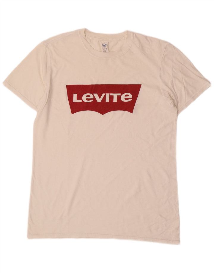 Camiseta gráfica masculina LEVI'S Top médio algodão branco