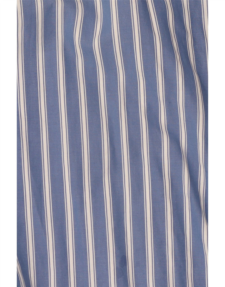 Camisa masculina Tommy Hilfiger de algodão listrado azul médio