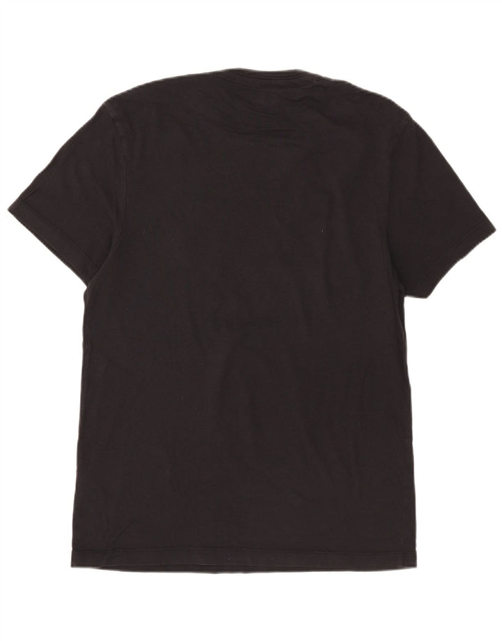 Camiseta gráfica masculina True Religion, top pequeno de algodão preto