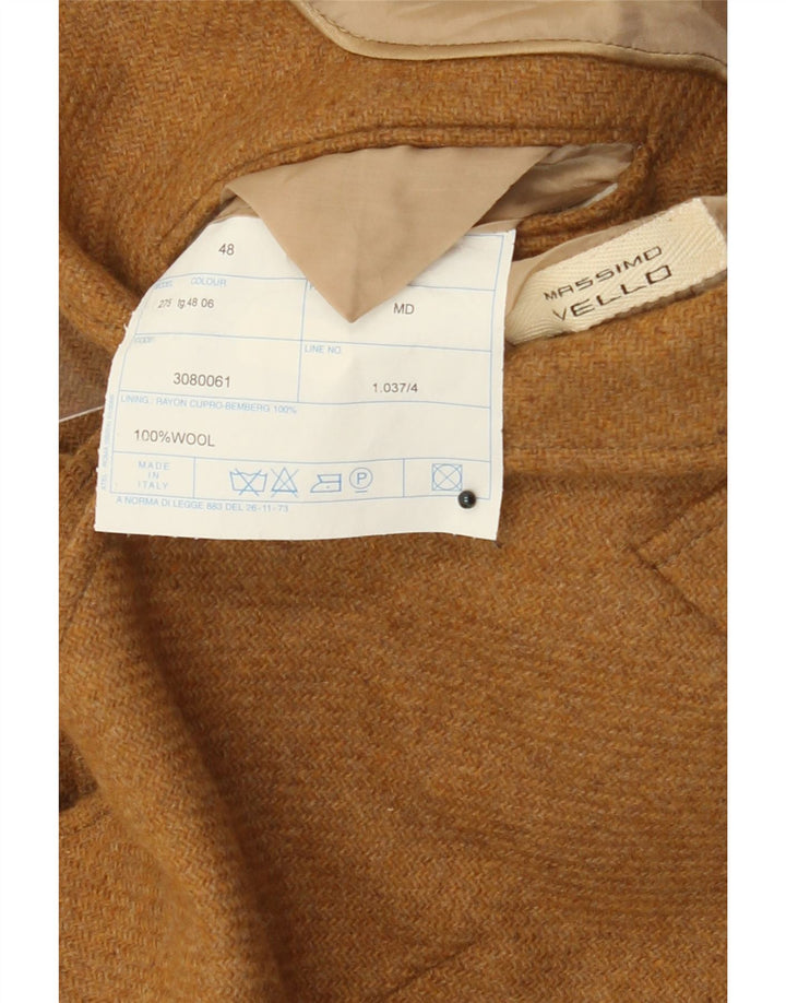 Jaqueta blazer masculina vintage com 3 botões IT 48 lã bege médio