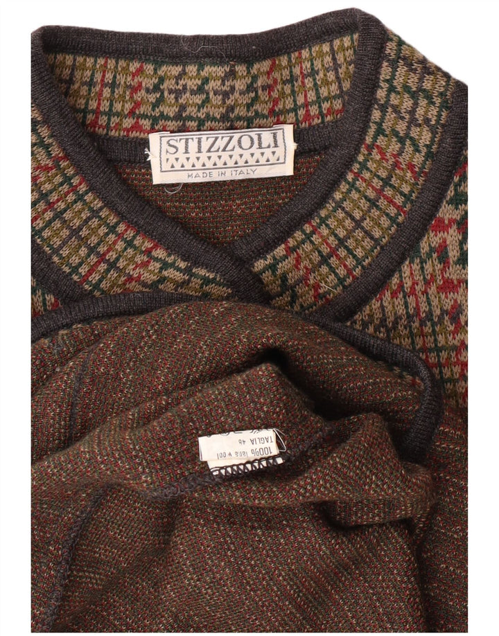 Jaqueta blazer feminina de malha com 6 botões STIZZOLI IT 48 XL marrom Houndstooth