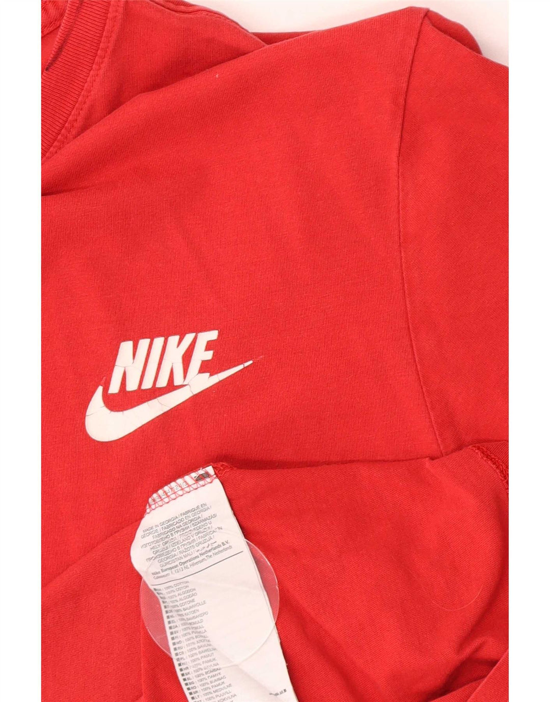 Camiseta Nike masculina gráfica grande algodão vermelho