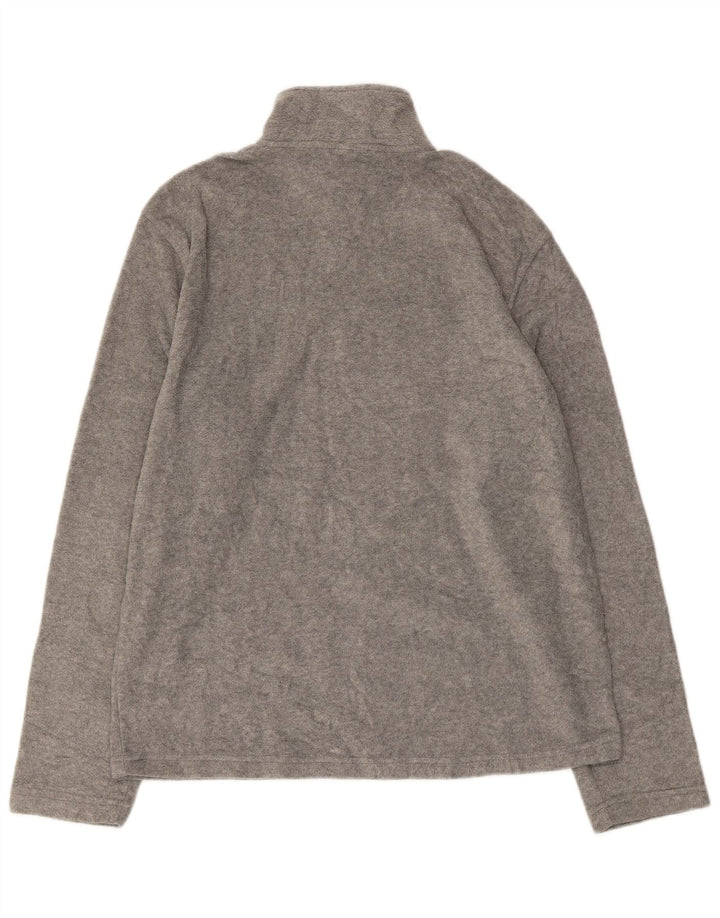 Suéter de lã masculino Starter com gola e zíper gráfico UK 38/40 poliéster cinza médio