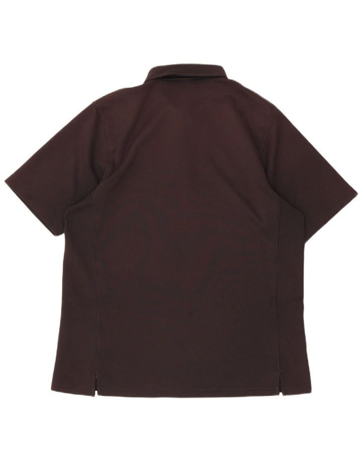 Camisa polo masculina Nike Dri Fit XL poliéster manchado preto