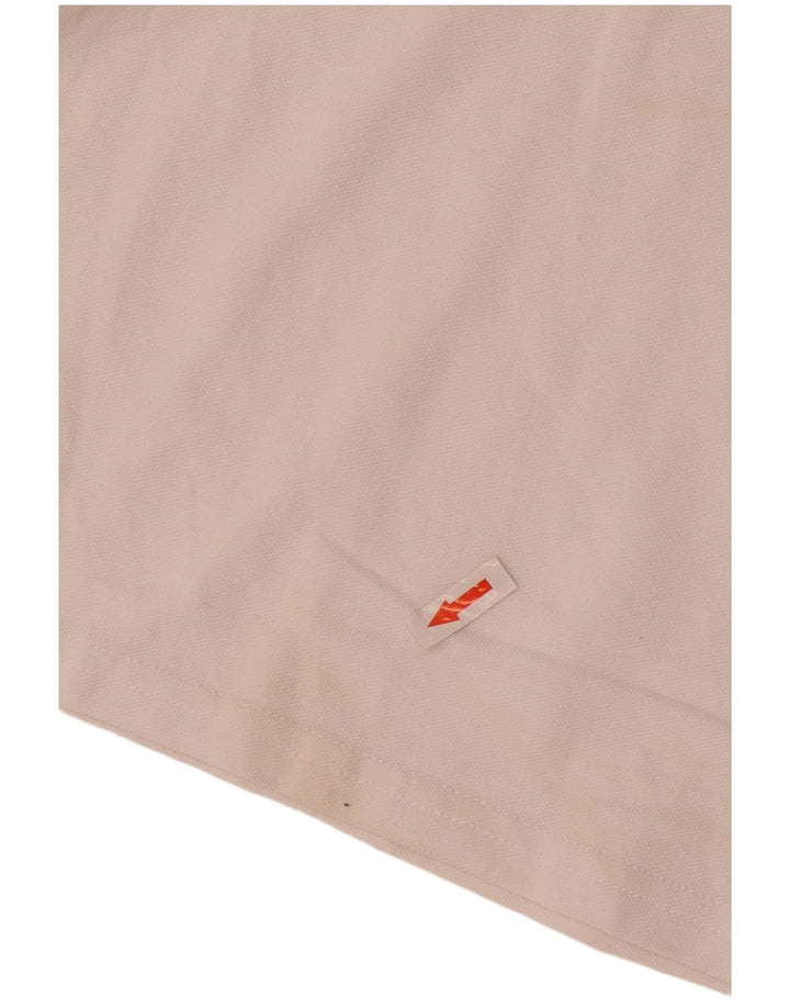 Camisa polo masculina Jack & Jones com estampa gráfica média branca de algodão