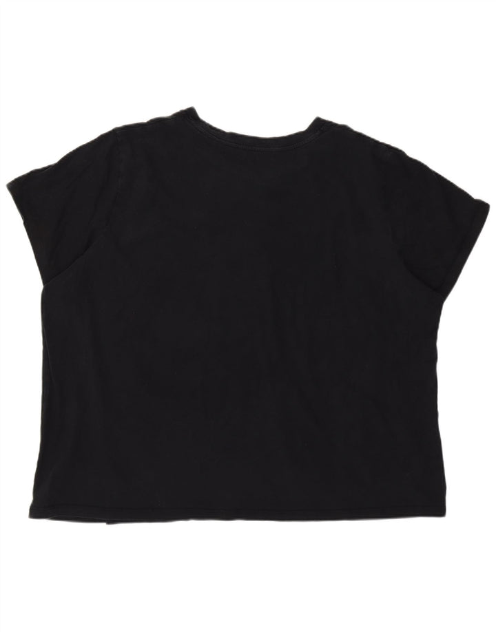 Camiseta feminina Levi's UK 20 2XL algodão preto