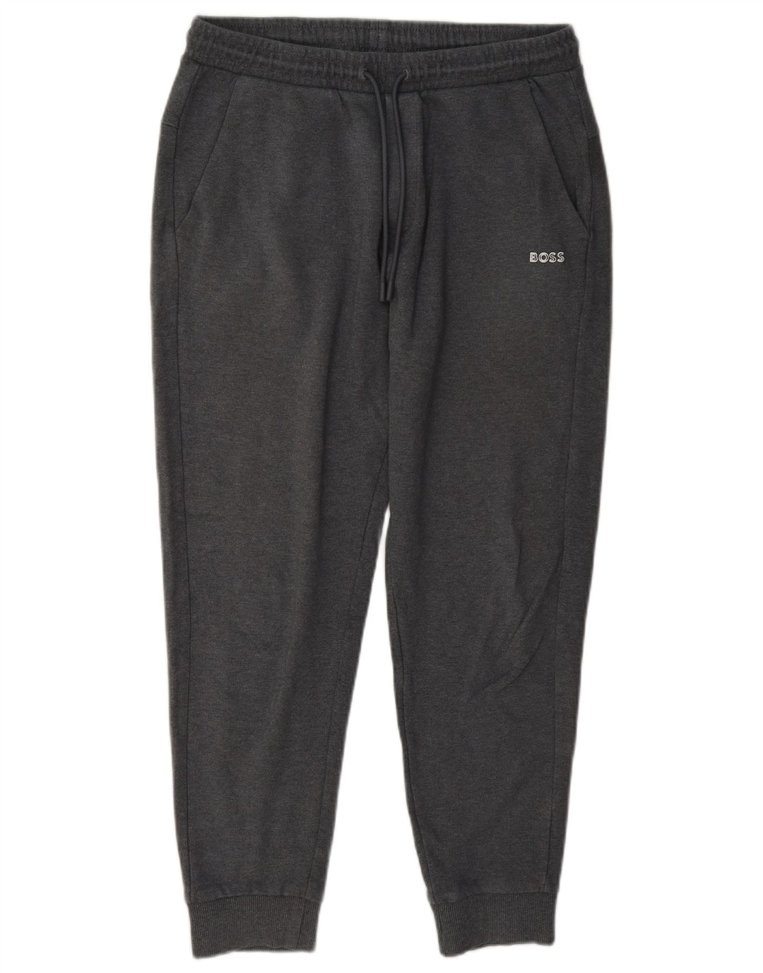 Hugo Boss Calça de treino masculina Joggers pequeno algodão cinza