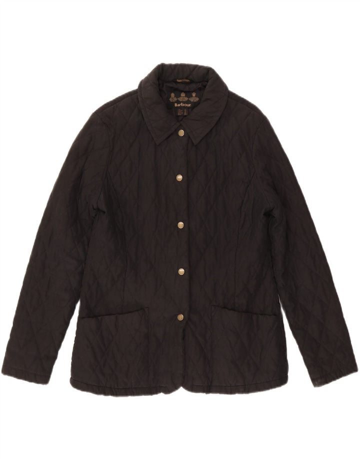 Jaqueta acolchoada feminina BARBOUR UK 14 grande preta
