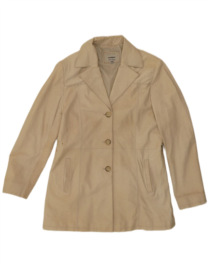 Casaco de couro feminino CONBIPEL IT 48 XL couro bege
