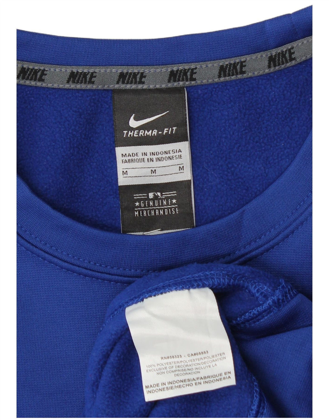Moletom Nike Masculino Therma-Fit Graphic Jumper Médio Azul Poliéster