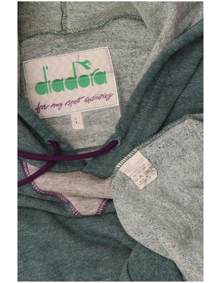 Suéter masculino com capuz sem mangas DIADORA grande algodão azul