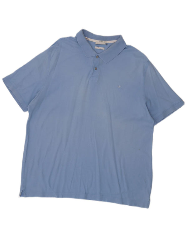 Camisa polo masculina Calvin Klein Slim Fit 2XL azul