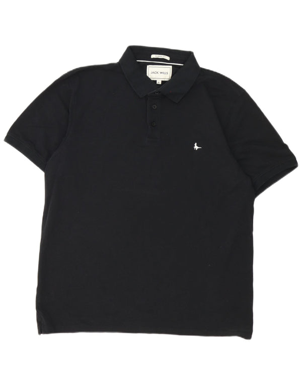 Camisa polo masculina Jack Wills Classic Fit XL algodão preto