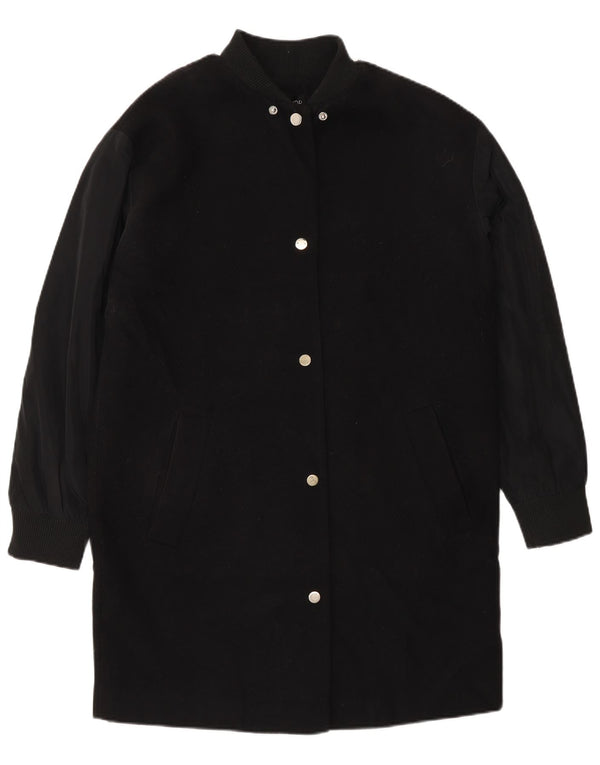 Sobretudo oversized feminino Topshop UK 8 poliéster preto pequeno