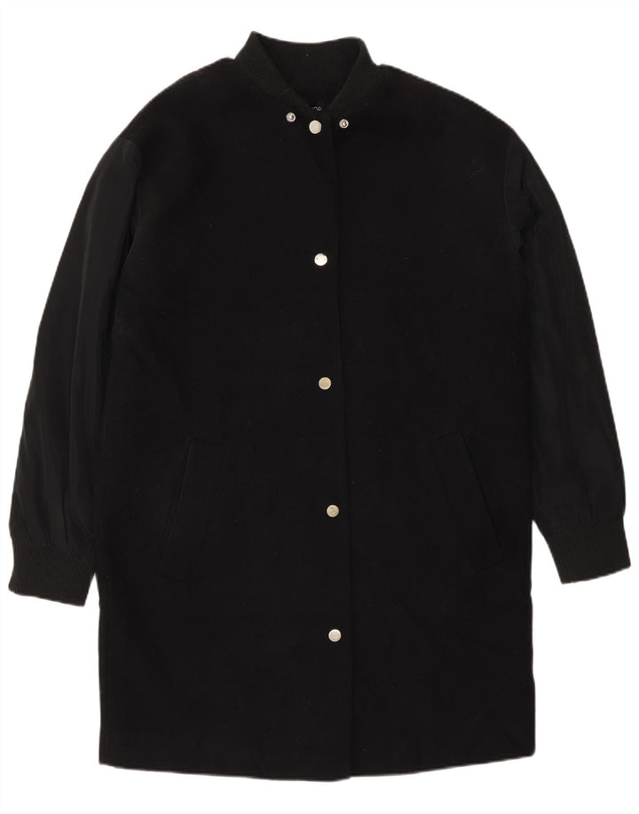 Sobretudo oversized feminino Topshop UK 8 poliéster preto pequeno