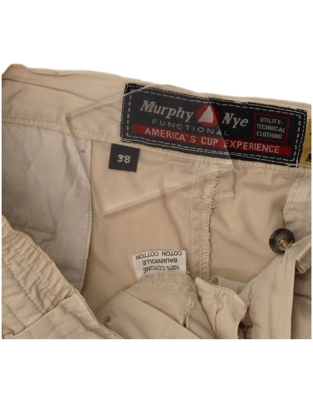 Shorts cargo masculino Murphy & Nye W38 XL algodão bege
