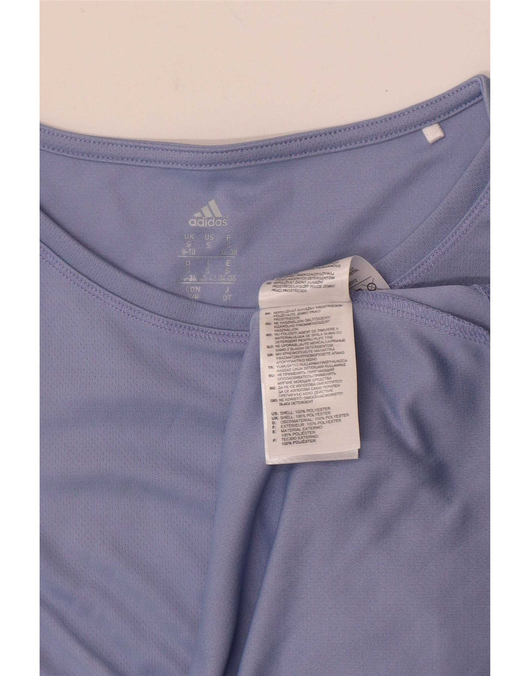 Adidas Womens Running T-Shirt Top UK 8/10 Pequeno Roxo Poliéster