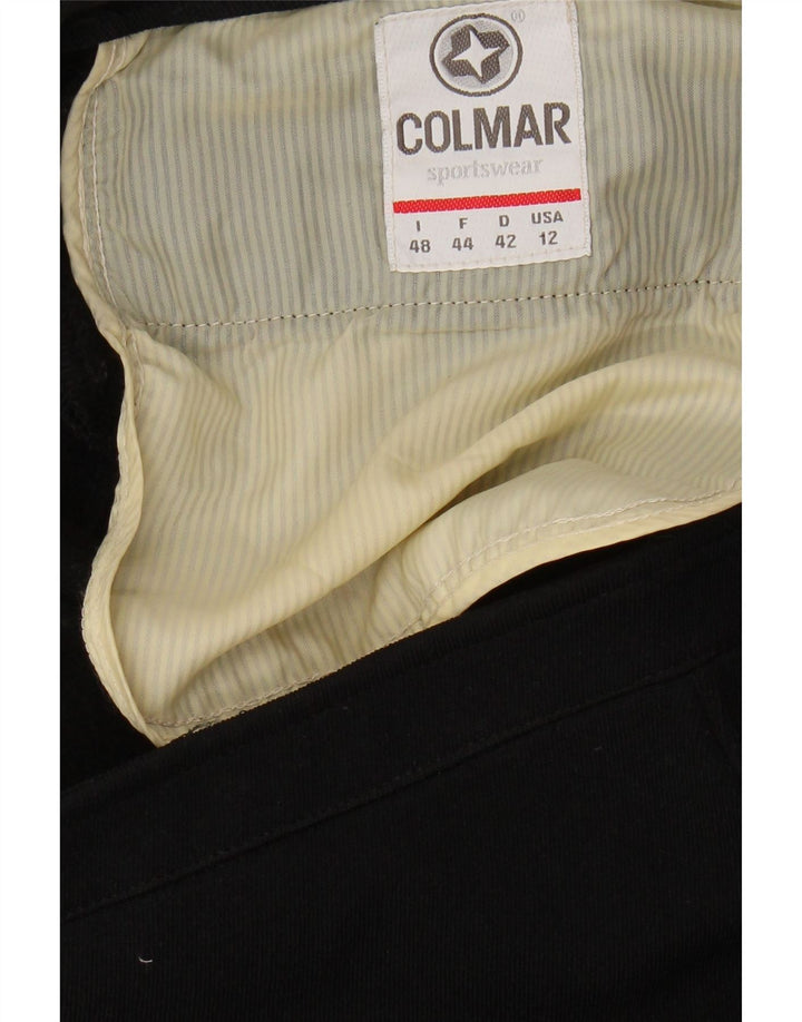 COLMAR Calça feminina casual de cintura alta com estribo IT 48 XL W30 L29 preta