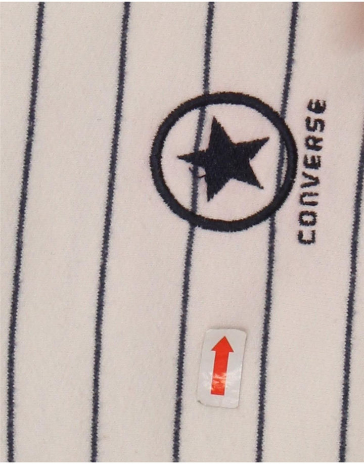 Jaqueta masculina CONVERSE 2XL de algodão listrado branco