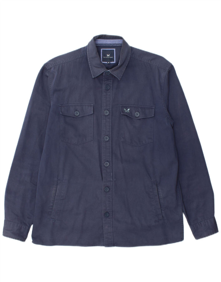 CREW CLOTHING Mens Shirt Medium Navy Blue Cotton