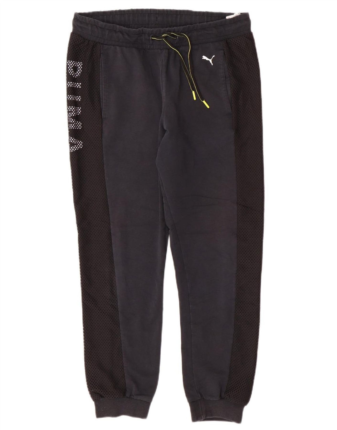 Calça de treino masculina PUMA Graphic Joggers médio azul marinho colorblock