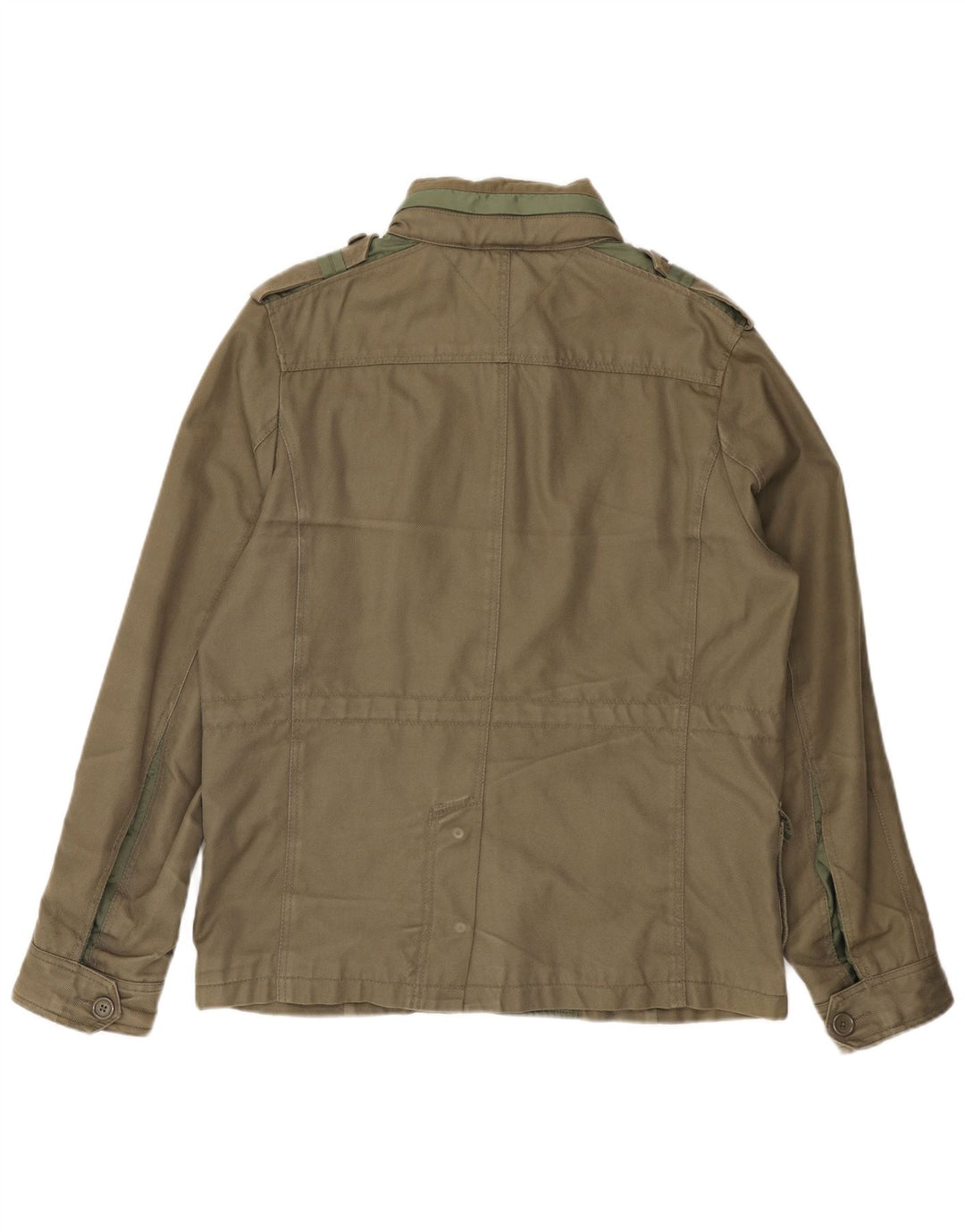 Jaqueta militar TOMMY HILFIGER masculina Heritage Reino Unido 38 algodão cáqui médio