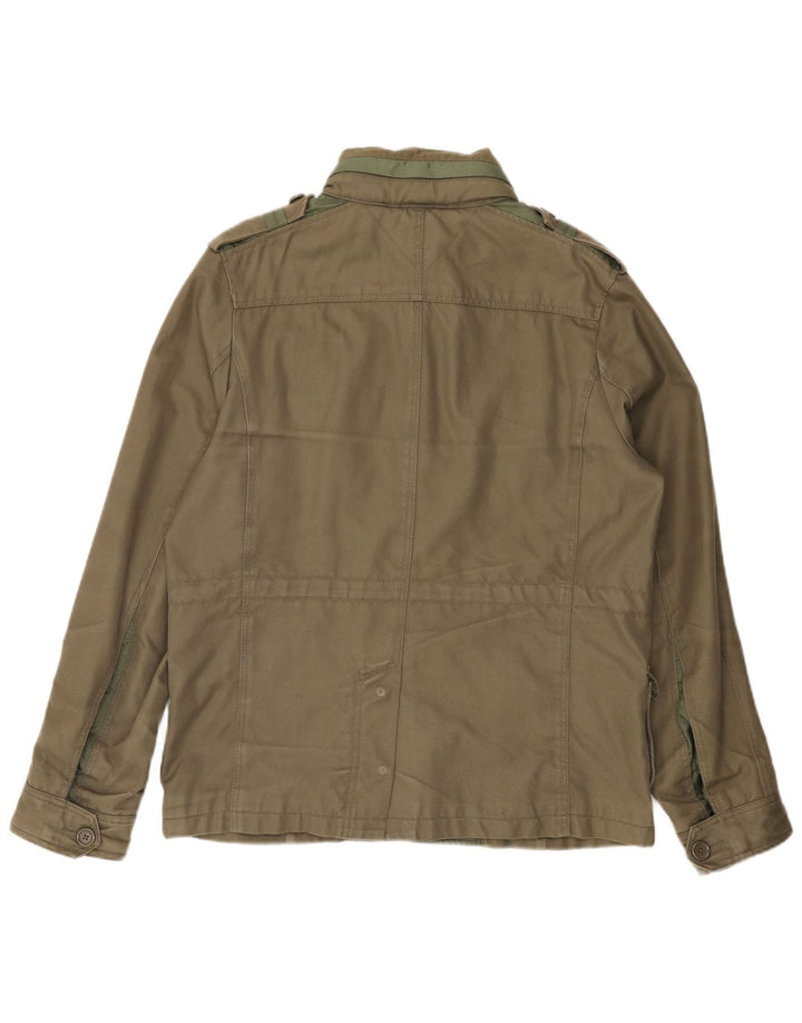 Jaqueta militar TOMMY HILFIGER masculina Heritage Reino Unido 38 algodão cáqui médio