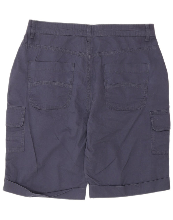 Shorts cargo feminino Weird Fish UK 14 grande W34 azul marinho algodão