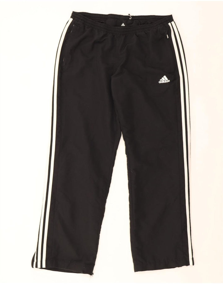 Calça de treino feminina Adidas UK 16/18 grande poliéster preto