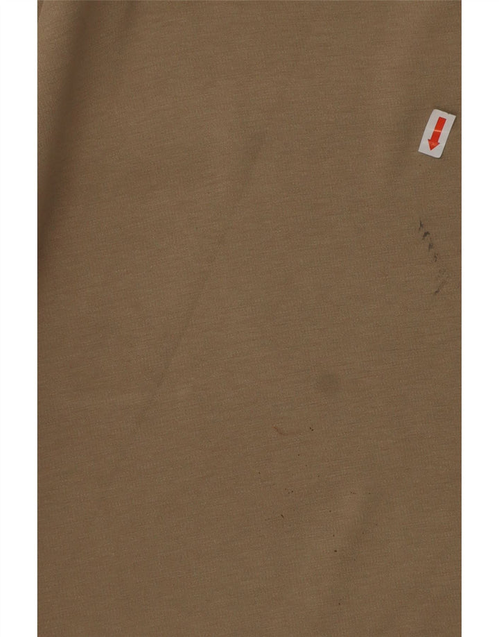 CALVIN KLEIN JEANS Camisa polo masculina de manga comprida 15-16 anos algodão bege