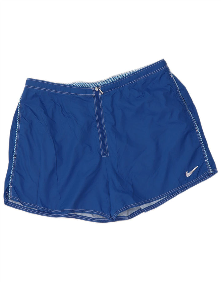 Shorts esportivos femininos Nike US 8/10 médio azul nylon