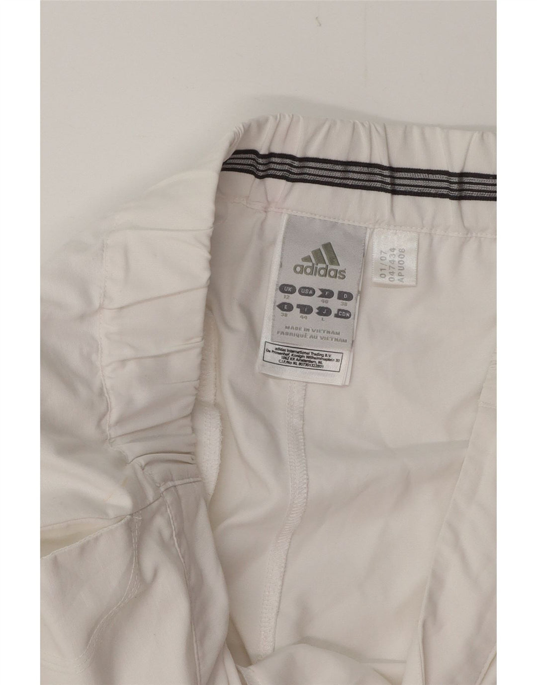 Bermuda Feminina Adidas UK 12 Médio W32 Algodão Branco